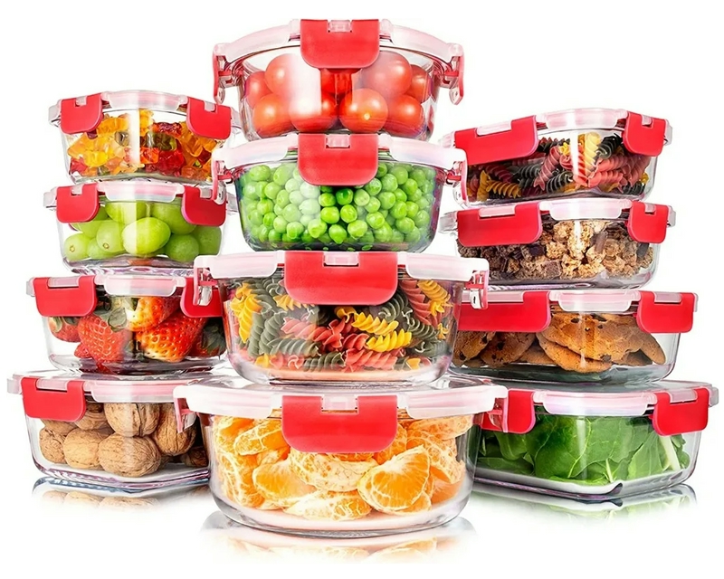 Food Glass Storage Containers 24-Piece for sale online in USA for US $30 Free Shipping