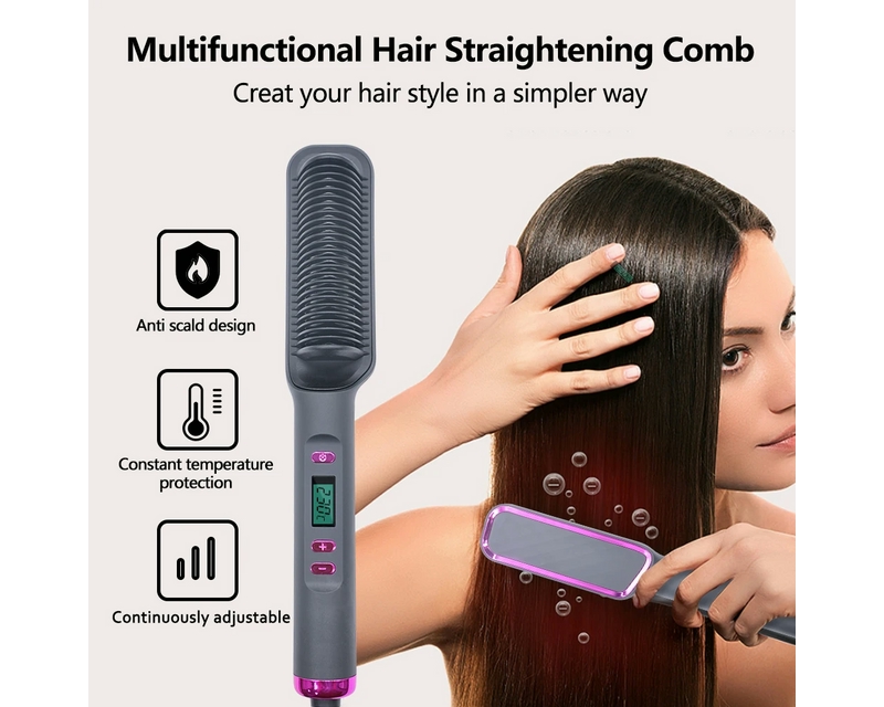 Hair straightener brush Electric Hot Comb Multifunctional  for sale online in USA for US $11 Free Shipping