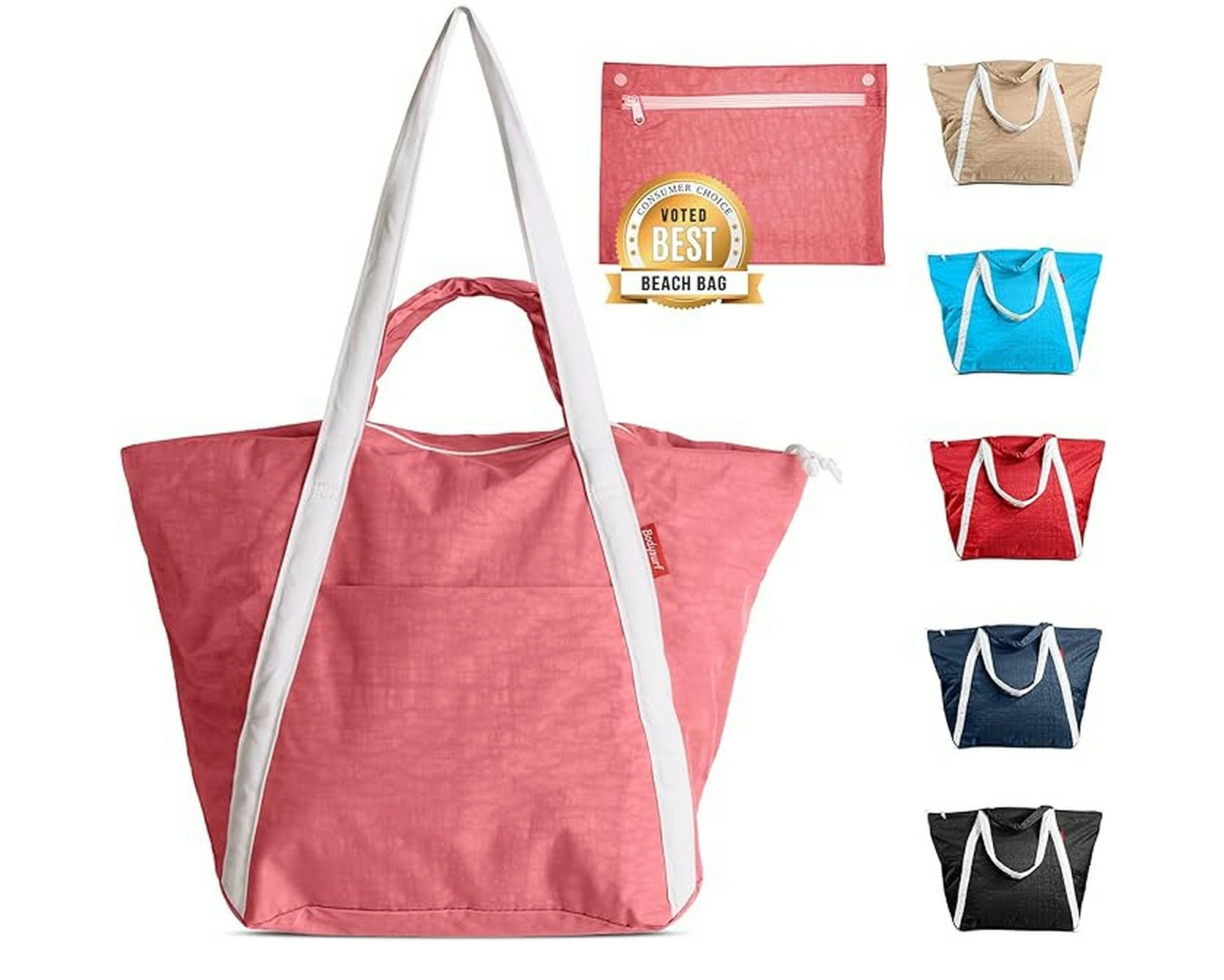 Packable Beach Bag with Zipper for sale online in USA for US $23 Free Shipping