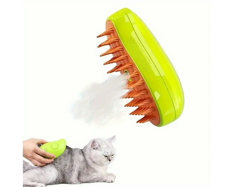 Steamy Dog Brush Electric Spray Cat Hair Brush 3 In1 for sale online in USA for US $5 Free Shipping