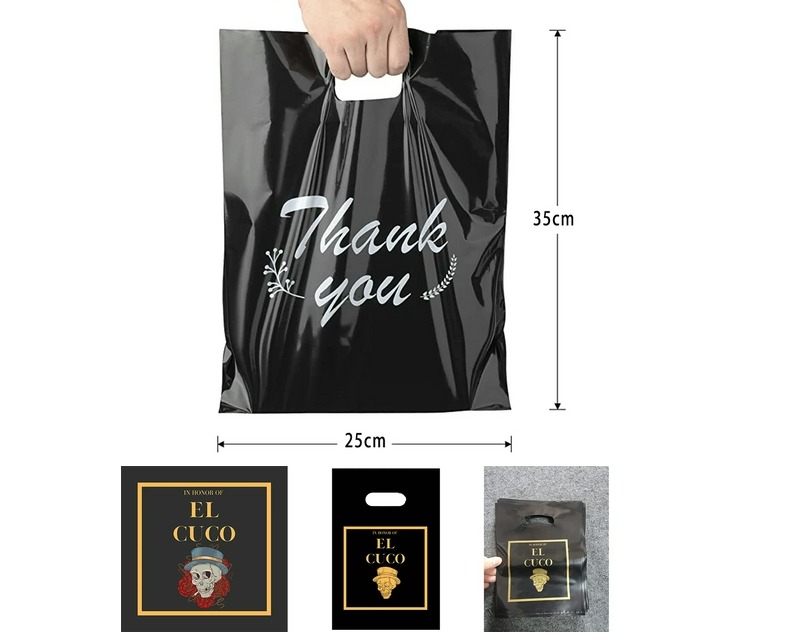 Customized Logo Color Shopping Bag With Handle 100 Pcs for sale online in USA for US $10 Free Shipping