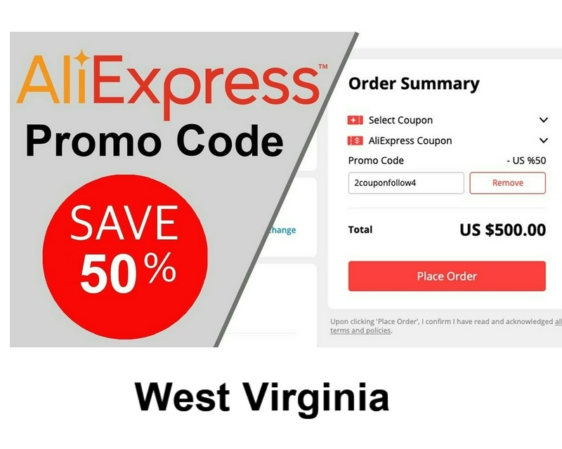 aliexpress promo codes West Virginia