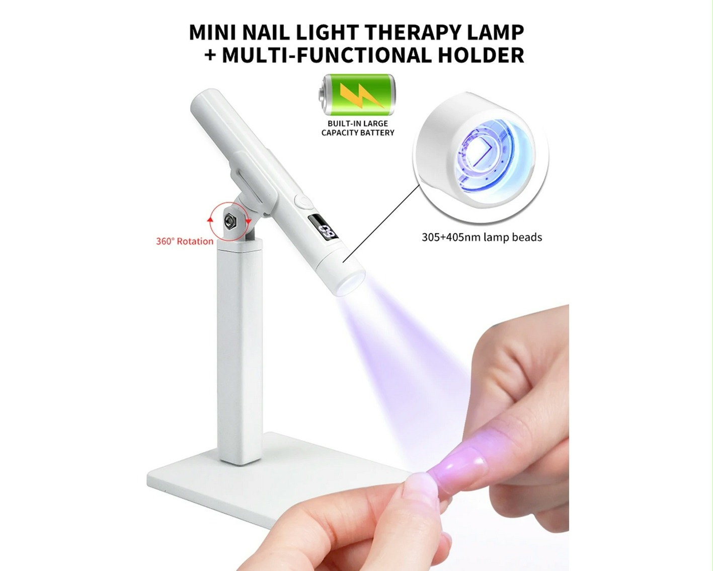 Professional Nail UV LED Lamp Desk With Display Rechargeable for sale online in USA for US $6 Free Shipping