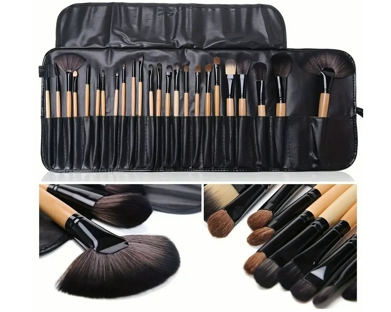 Professional Makeup Brush Set with Storage Bag 24pcs for sale online in USA With free shipping