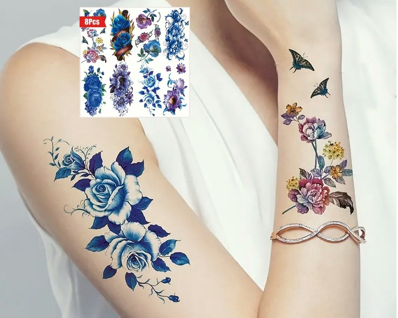 Waterproof Temporary Tattoos 8pcs  for sale online in USA for US $2 Free Shipping