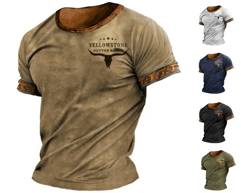 Men’s T-shirt Retro Western for sale online in USA for US $9 Free Shipping at Home