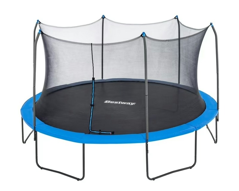 Bestway Xtreme Air 15' Kids Outdoor Trampoline with Safety Enclosure, 96 Galvanized Springs, Foam-Padded Poles – Only $389 with Free Shipping in the USA – Durable, UV-Resistant, and Perfect for Family Fun and Fitness