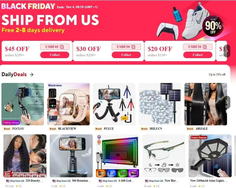 Exclusive Discount Codes AliExpress USA Black Friday Sale 2024