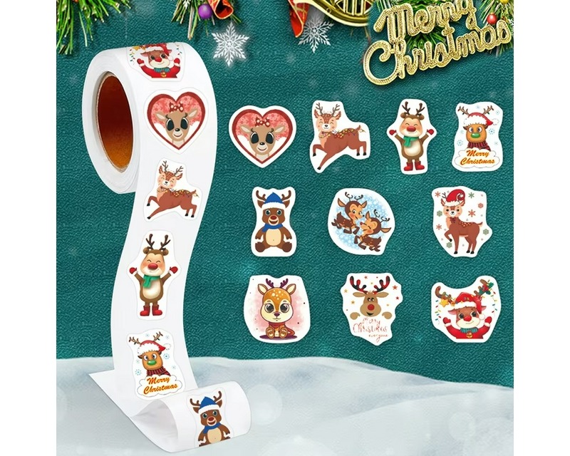 christmas elks reindeers stickers 500Pcs for sale online at $1 with free shipping to your door