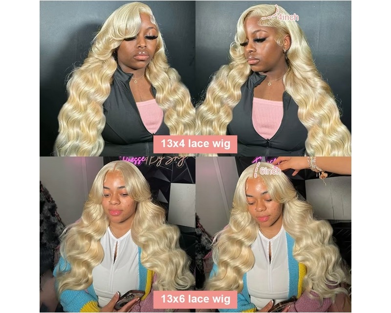 Buy 36-40 Inch 613 Honey Blonde Body Wave Lace Front Human Hair Wigs for Black Women - 250% Density, HD Lace, 13x6 & 13x4 Lace Frontal Wigs - Affordable Price $49 with Free Shipping to Your Home