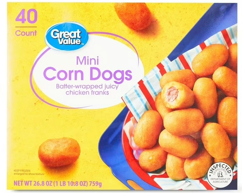 Great Value Frozen Mini Corn Dogs, 40 Count, 26.8 oz – Only $6 with Free Shipping in the USA