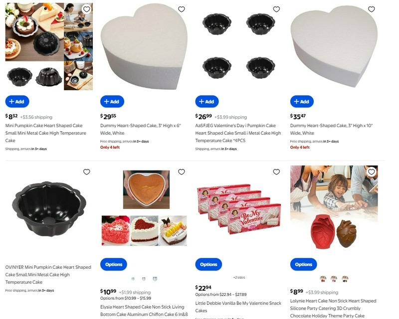 Heart-shaped cake for sale online at Walmart USA—affordable prices and free shipping to your home